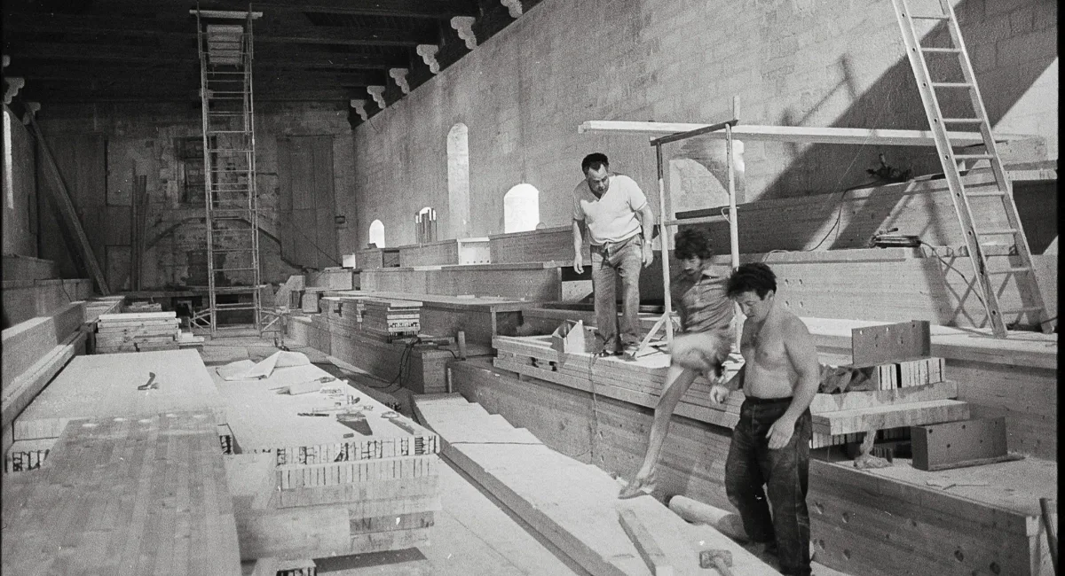 Salle des conclaves lors des travaux - Centre des congrès Avignon Salle des conclaves lors des travaux